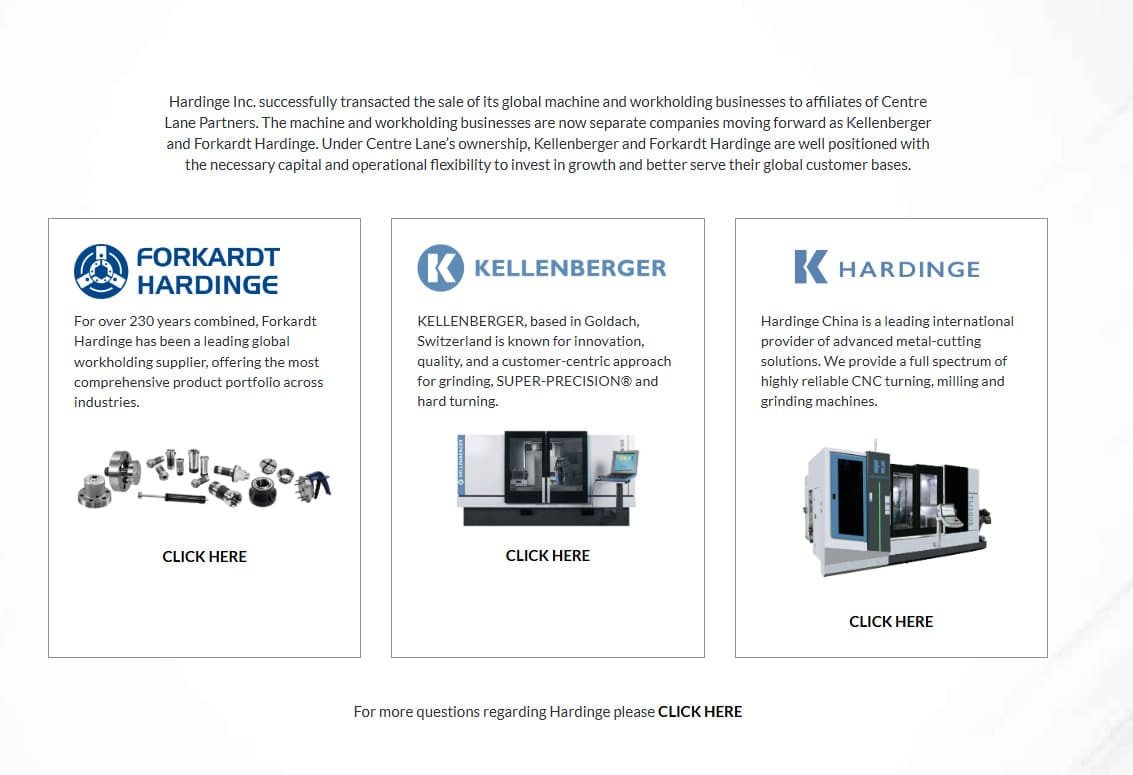 8. hardinge inc.