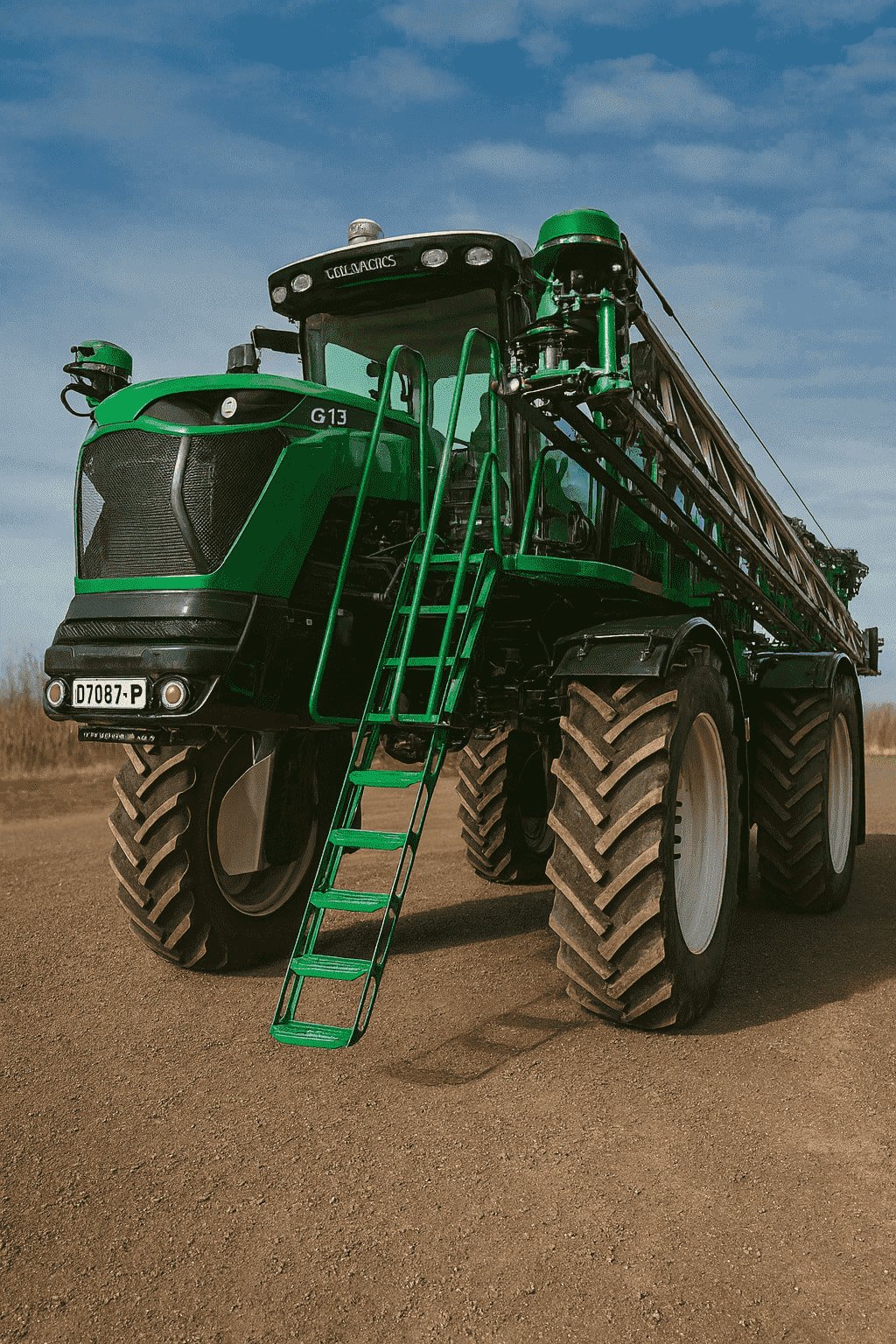 how does a self propelled boom sprayer work