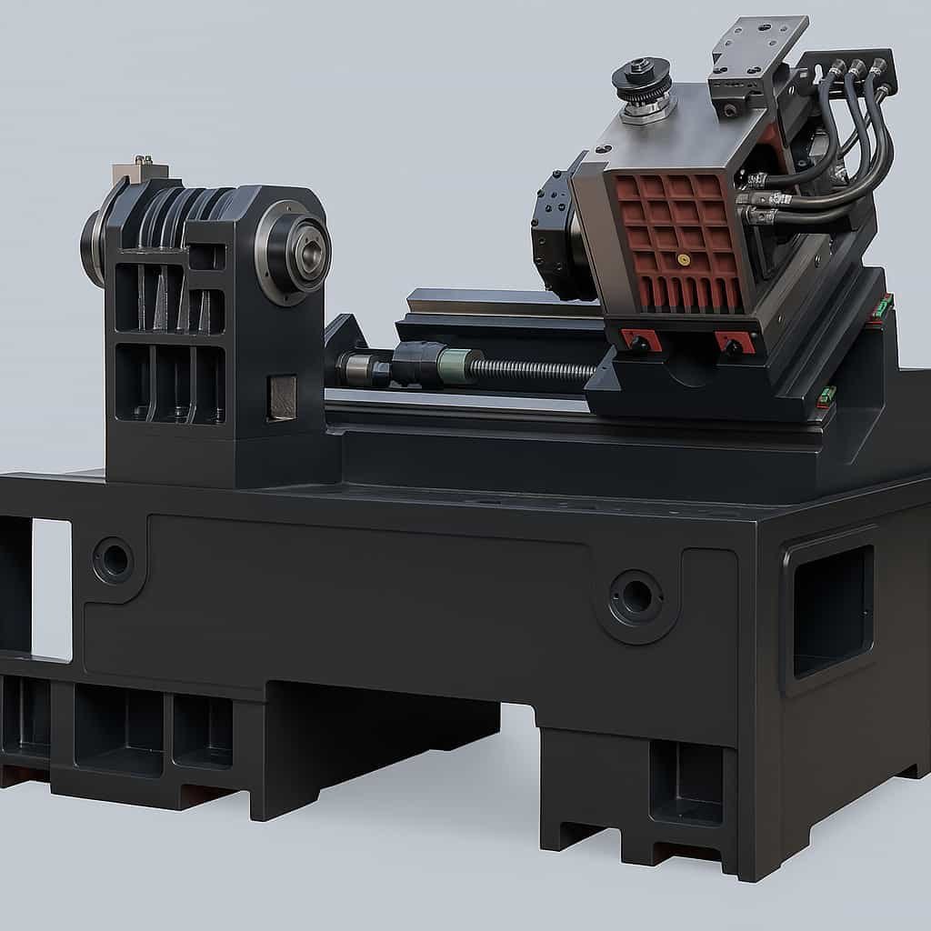 what does the bed do on a cnc lathe