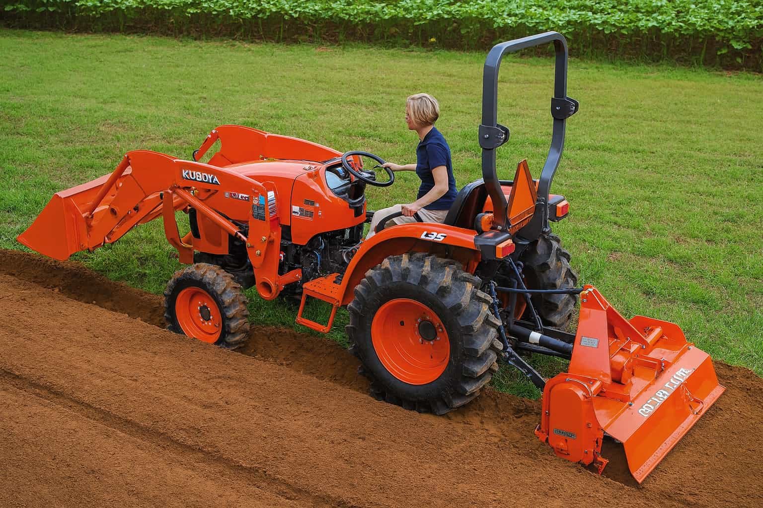 the use of a rotary tiller